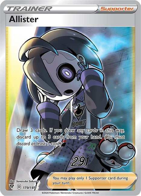 Image for Allister (Full Art) (179/185) [SWSH04: Vivid Voltage] - Pokemon