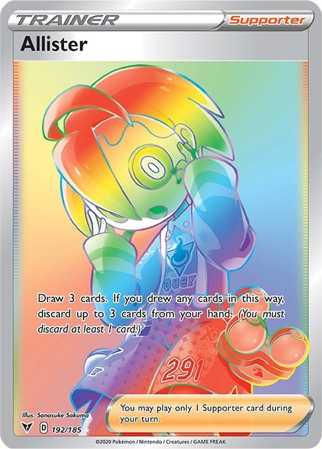 Image for Allister (Secret) (192/185) [SWSH04: Vivid Voltage] - Pokemon