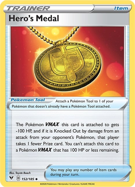 Image for Hero's Medal (152/185) [SWSH04: Vivid Voltage] - Pokemon