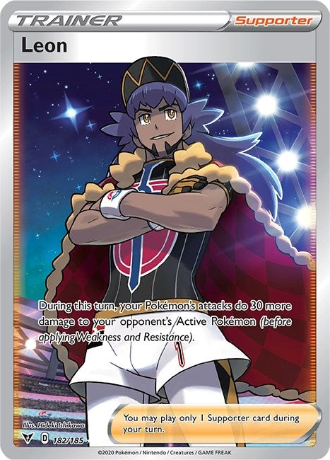 Image for Leon (Full Art) (182/185) [SWSH04: Vivid Voltage] - Pokemon