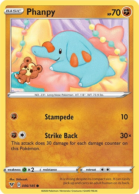 Image for Phanpy (086/185) [SWSH04: Vivid Voltage] - Pokemon