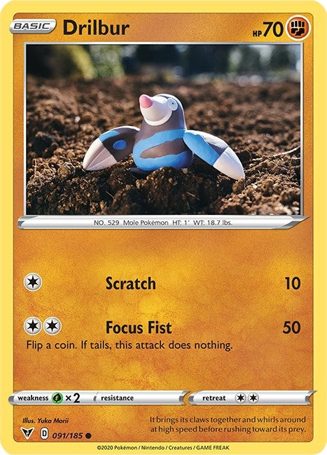 Image for Drilbur (091/185) [SWSH04: Vivid Voltage] - Pokemon