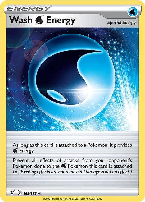 Image for Wash Water Energy (165/185) [SWSH04: Vivid Voltage] - Pokemon