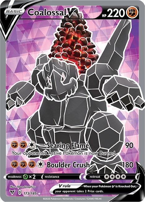 Image for Coalossal V (Full Art) (173/185) [SWSH04: Vivid Voltage] - Pokemon