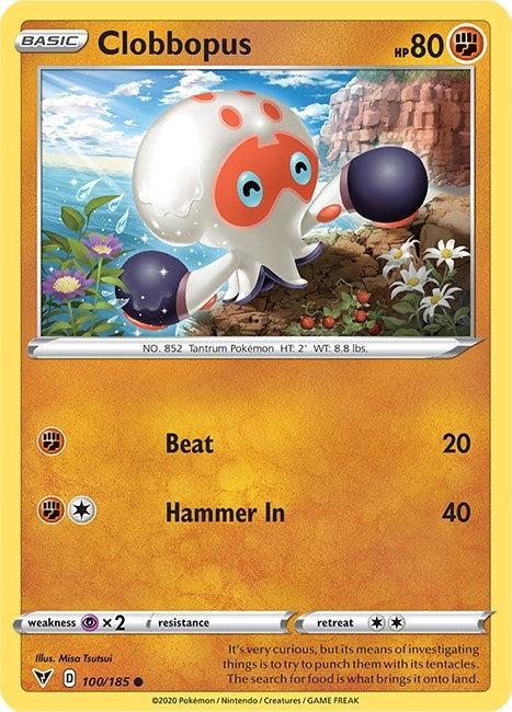 Image for Clobbopus (100/185) [SWSH04: Vivid Voltage] - Pokemon