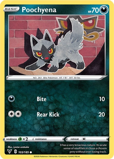 Image for Poochyena (103/185) [SWSH04: Vivid Voltage] - Pokemon