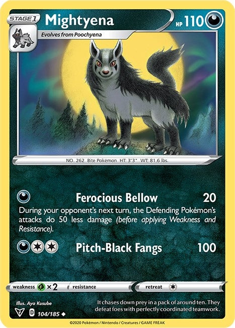 Image for Mightyena (104/185) [SWSH04: Vivid Voltage] - Pokemon
