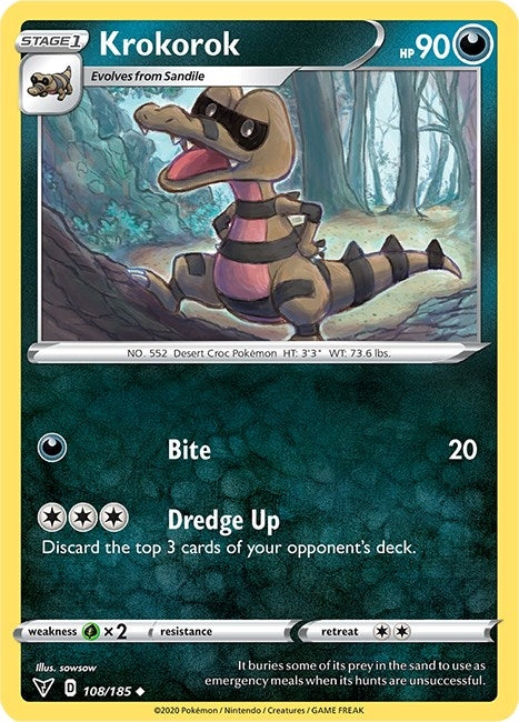 Image for Krokorok (108/185) [SWSH04: Vivid Voltage] - Pokemon
