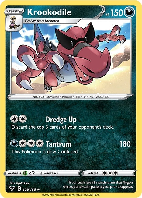 Image for Krookodile (109/185) [SWSH04: Vivid Voltage] - Pokemon