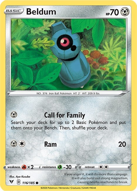 Image for Beldum (116/185) [SWSH04: Vivid Voltage] - Pokemon