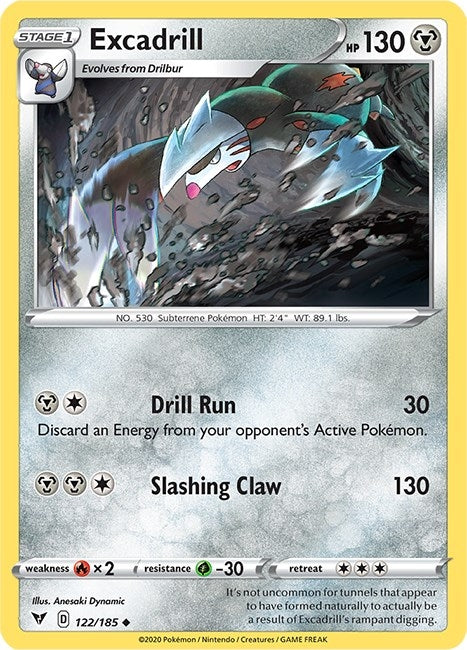 Image for Excadrill (122/185) [SWSH04: Vivid Voltage] - Pokemon