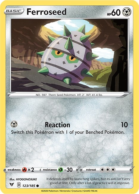 Image for Ferroseed (123/185) [SWSH04: Vivid Voltage] - Pokemon