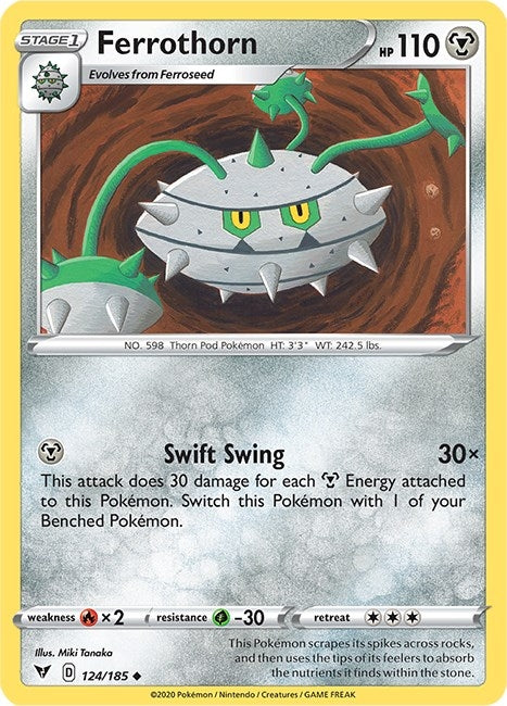 Image for Ferrothorn (124/185) [SWSH04: Vivid Voltage] - Pokemon