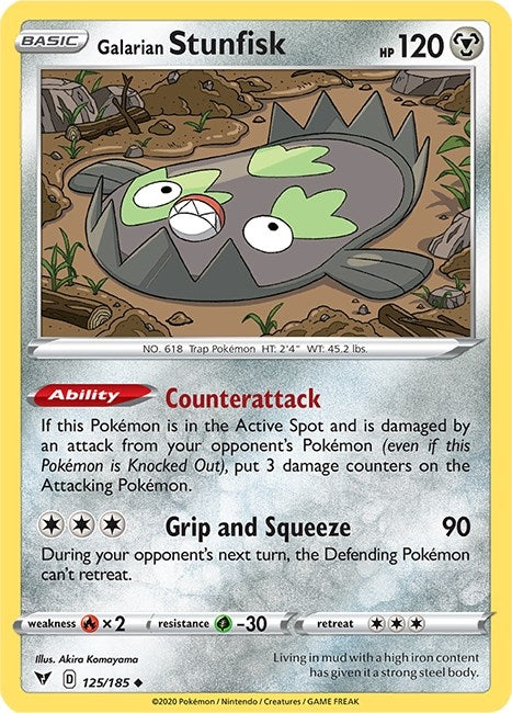 Image for Galarian Stunfisk (125/185) [SWSH04: Vivid Voltage] - Pokemon