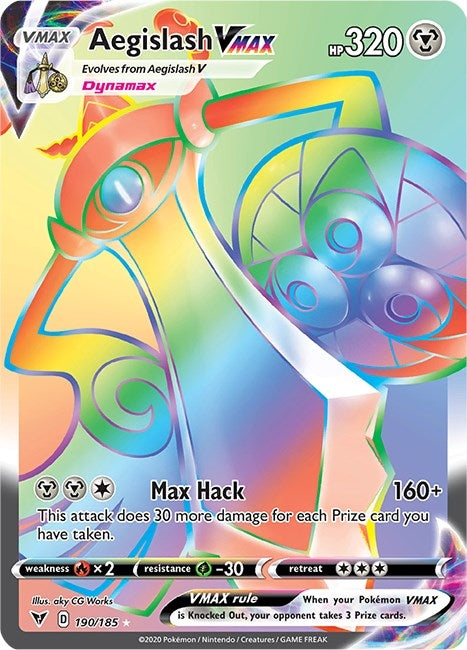 Image for Aegislash VMAX (Secret) (190/185) [SWSH04: Vivid Voltage] - Pokemon
