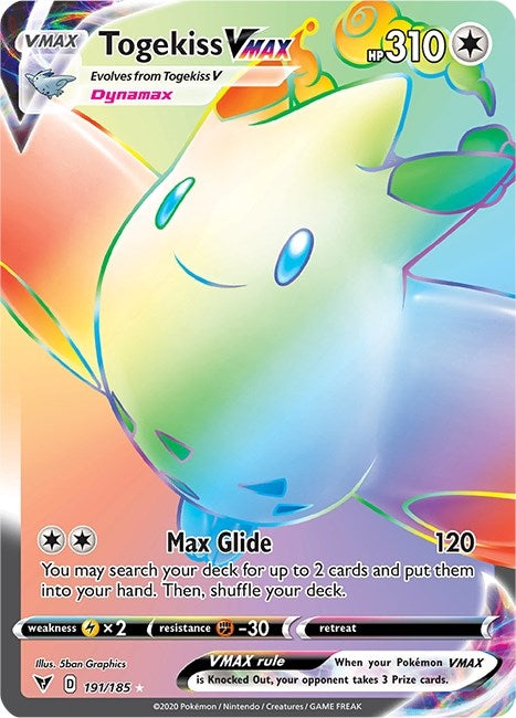 Image for Togekiss VMAX (Secret) (191/185) [SWSH04: Vivid Voltage] - Pokemon