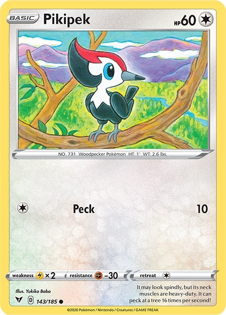 Image for Pikipek (143/185) [SWSH04: Vivid Voltage] - Pokemon