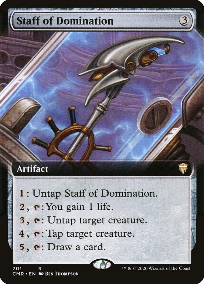 Image for Staff of Domination (Extended Art) (701) [Commander Legends] - Magic: The Gathering