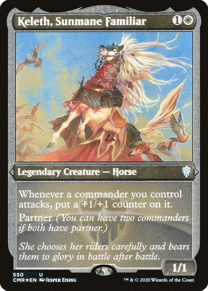 Image for Keleth, Sunmane Familiar (Foil Etched) (550) [Commander Legends] - Magic: The Gathering