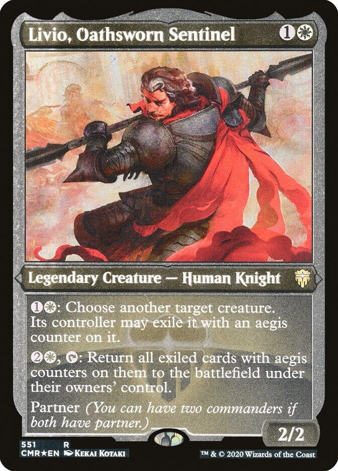 Image for Livio, Oathsworn Sentinel (Foil Etched) (551) [Commander Legends] - Magic: The Gathering