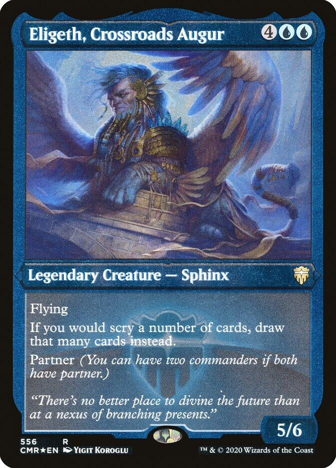 Image for Eligeth, Crossroads Augur (Foil Etched) (556) [Commander Legends] - Magic: The Gathering