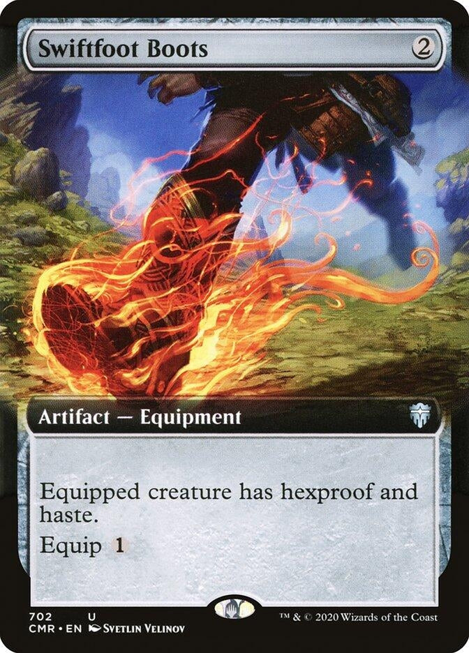 Image for Swiftfoot Boots (Extended Art) (702) [Commander Legends] - Magic: The Gathering