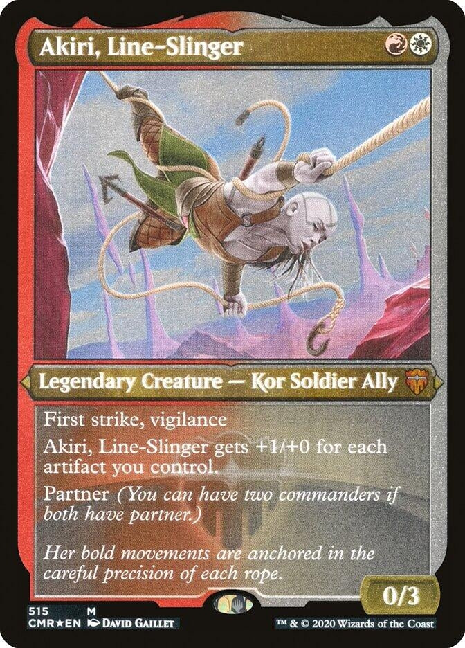 Image for Akiri, Line-Slinger (Foil Etched) (515) [Commander Legends] - Magic: The Gathering
