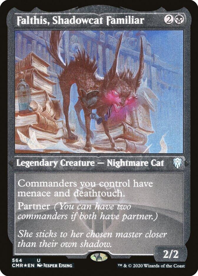 Image for Falthis, Shadowcat Familiar (Foil Etched) (564) [Commander Legends] - Magic: The Gathering
