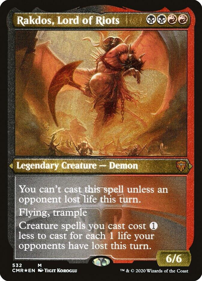 Image for Rakdos, Lord of Riots (Foil Etched) (532) [Commander Legends] - Magic: The Gathering