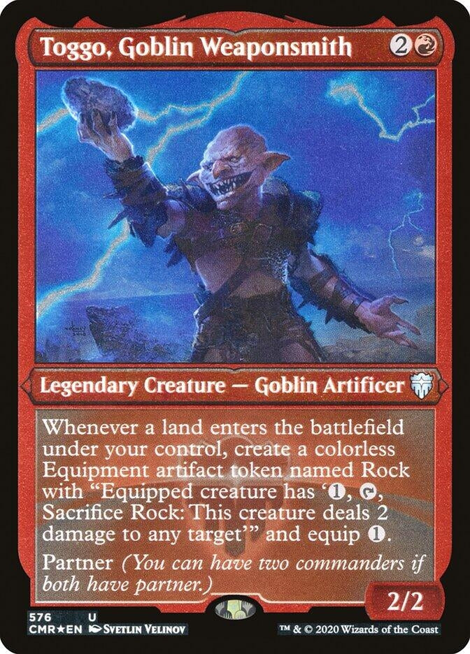 Image for Toggo, Goblin Weaponsmith (Foil Etched) (576) [Commander Legends] - Magic: The Gathering