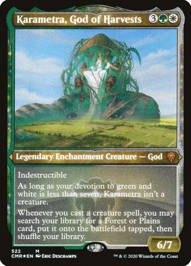 Image for Karametra, God of Harvests (Foil Etched) (522) [Commander Legends] - Magic: The Gathering