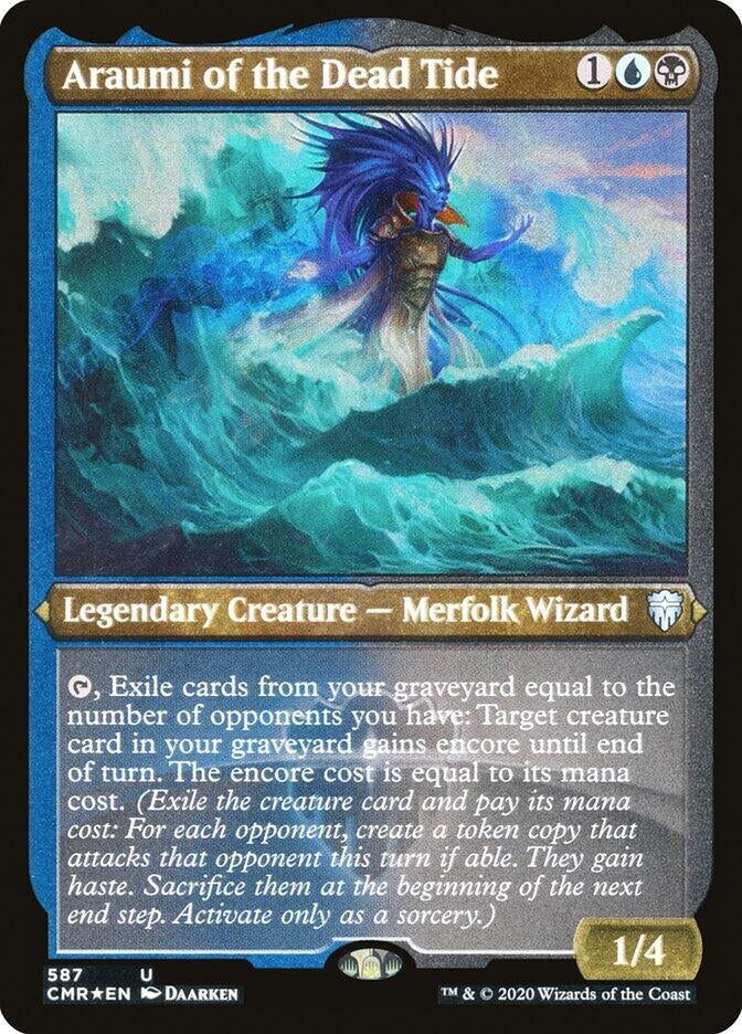 Image for Araumi of the Dead Tide (Foil Etched) (587) [Commander Legends] - Magic: The Gathering