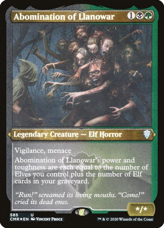 Image for Abomination of Llanowar (Foil Etched) (585) [Commander Legends] - Magic: The Gathering