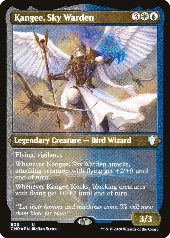 Image for Kangee, Sky Warden (Foil Etched) (603) [Commander Legends] - Magic: The Gathering