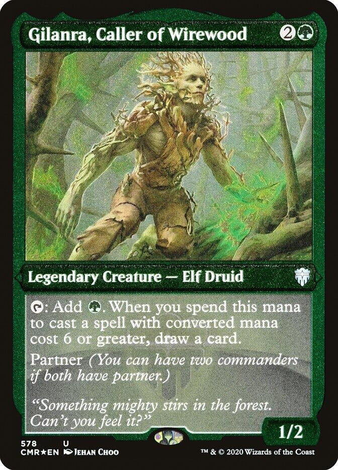 Image for Gilanra, Caller of Wirewood (Foil Etched) (578) [Commander Legends] - Magic: The Gathering