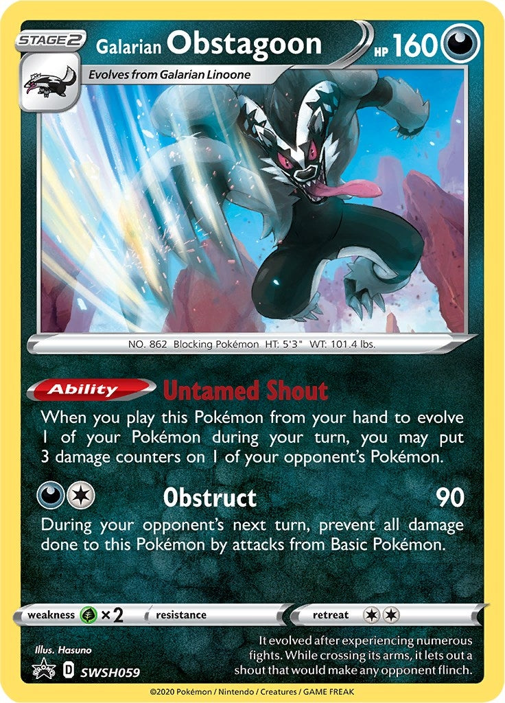 Image for Galarian Obstagoon - SWSH059 (SWSH059) [SWSH: Sword & Shield Promo Cards] - Pokemon