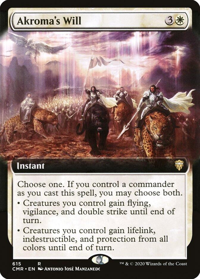 Image for Akroma's Will (Extended Art) (615) [Commander Legends] - Magic: The Gathering