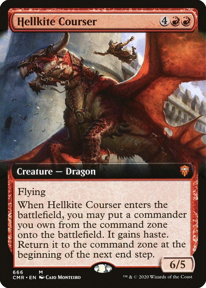 Image for Hellkite Courser (Extended Art) (666) [Commander Legends] - Magic: The Gathering
