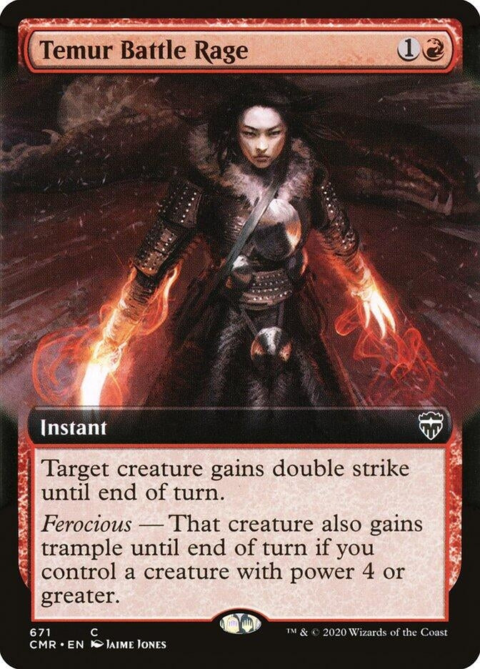 Image for Temur Battle Rage (Extended Art) (671) [Commander Legends] - Magic: The Gathering