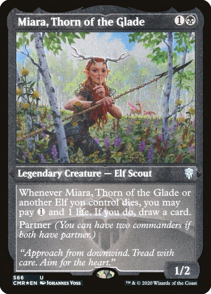 Image for Miara, Thorn of the Glade (Foil Etched) (566) [Commander Legends] - Magic: The Gathering