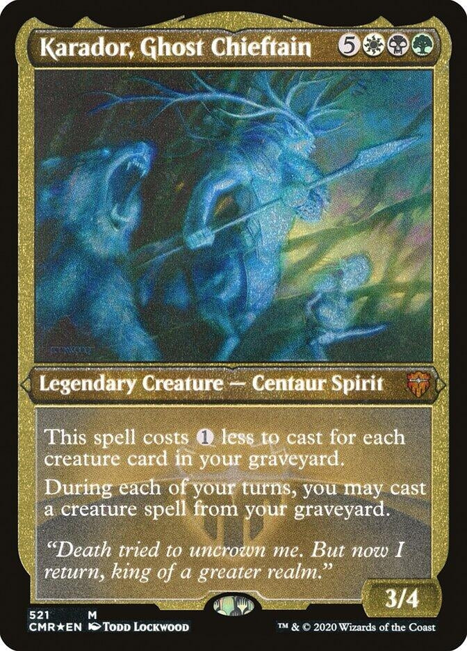 Image for Karador, Ghost Chieftain (Foil Etched) (521) [Commander Legends] - Magic: The Gathering