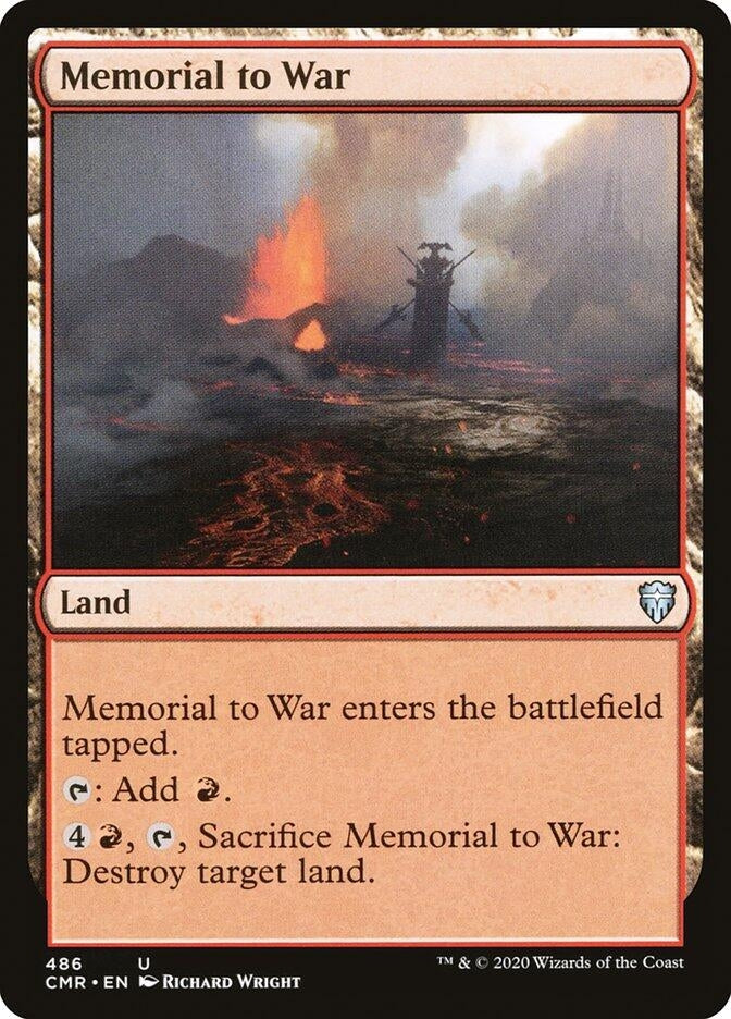 Image for Memorial to War (486) [Commander Legends] - Magic: The Gathering