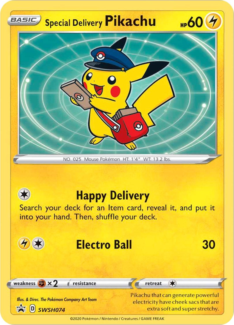 Image for Special Delivery Pikachu - SWSH074 (SWSH074) [SWSH: Sword & Shield Promo Cards] - Pokemon