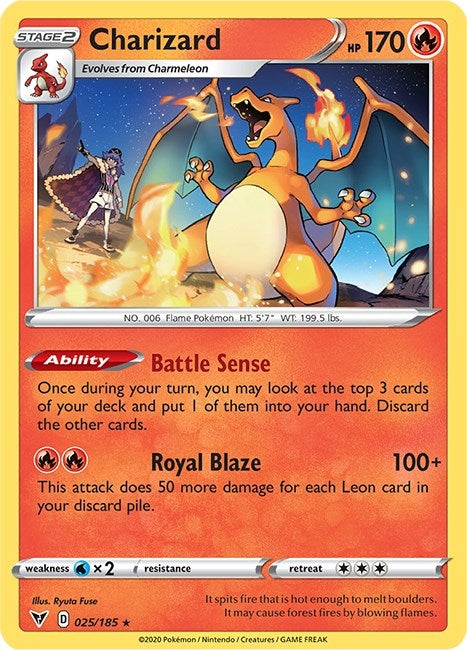 Image for Charizard - 25/185 (Cracked Ice Holo) (025/185) [Deck Exclusives] - Pokemon