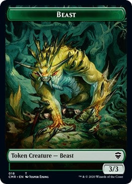 Image for Beast (018) // Beast (019) Double-Sided Token (18 // 19) [Commander Legends] - Magic: The Gathering