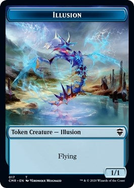 Image for Illusion // Plant Double-Sided Token (17 // 21) [Commander Legends] - Magic: The Gathering