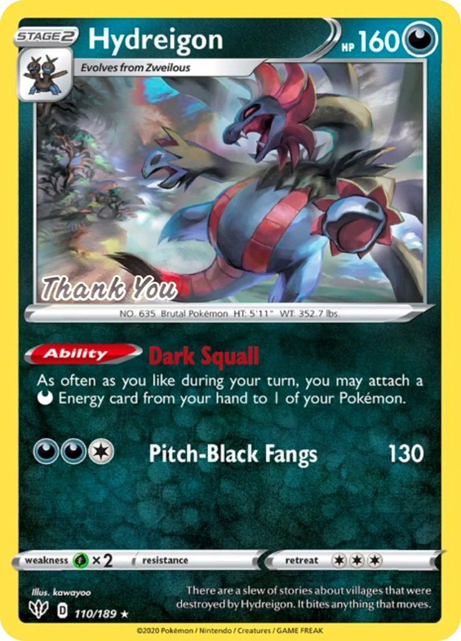 Image for Hydreigon - 110/189 [Thank You] (110/189) [Miscellaneous Cards & Products] - Pokemon