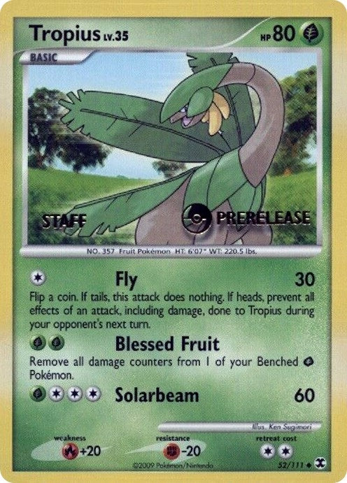 Image for Tropius - 52/111 (Prerelease) [Staff] (52/111) [Nintendo Promos] - Pokemon