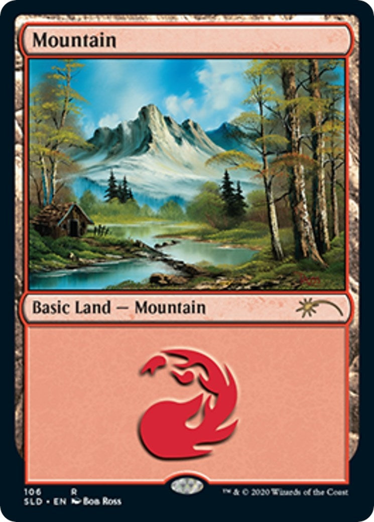 Image for Mountain (106) (Bob Ross) (106) [Secret Lair Drop Series] - Magic: The Gathering