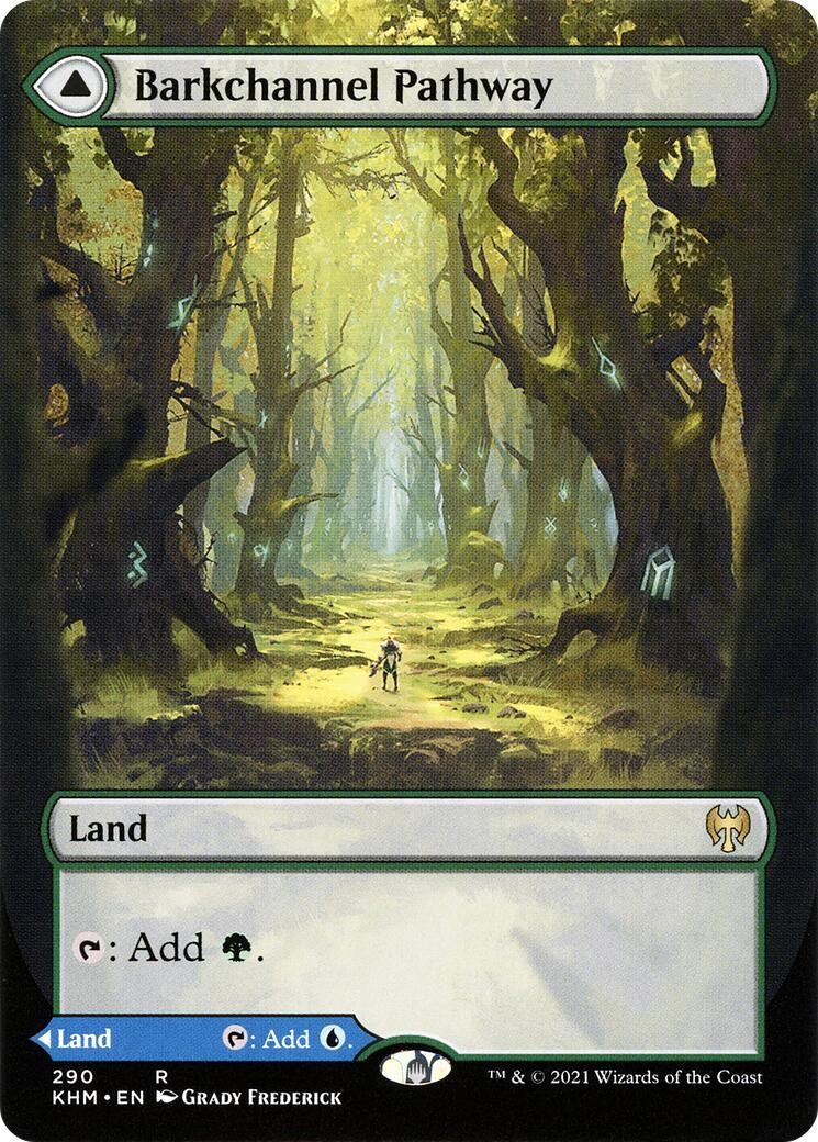 Image for Barkchannel Pathway (Borderless) (290) [Kaldheim] - Magic: The Gathering